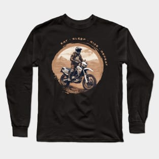 Eat Sleep Ride Repeat motorcycle Long Sleeve T-Shirt